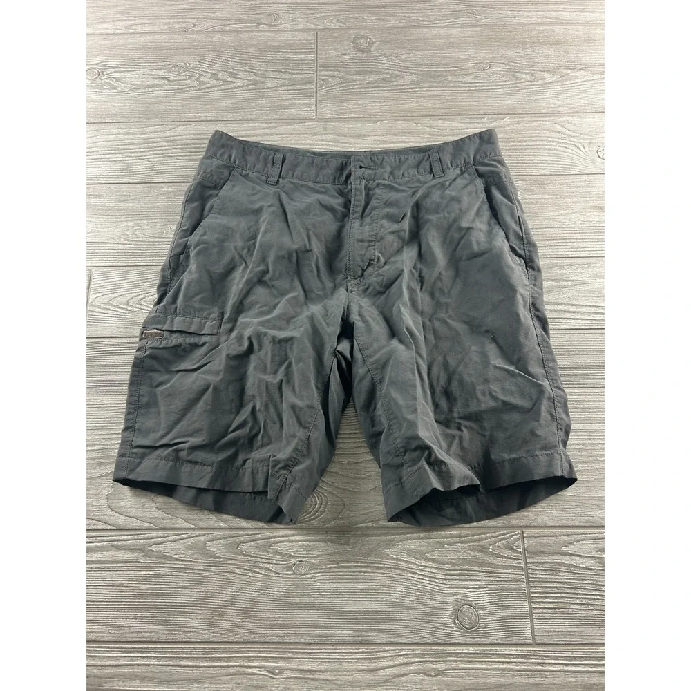 The North Face Mens Size 34 Cargo Shorts 6 Pocket Gray Hiking Outdoor 12” Inseam